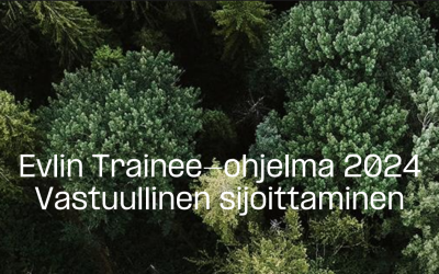 Evlin Trainee-ohjelma 2024 Vastuullinen sijoittaminen