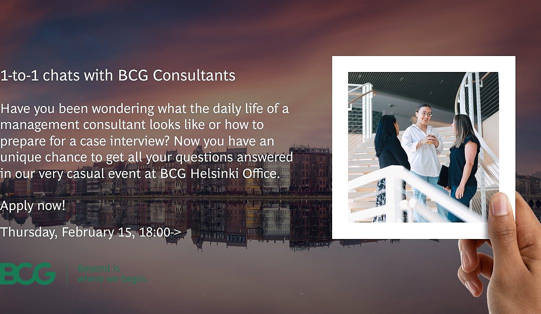 One to One chats with BCG Consultants